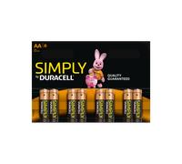 Duracell Simply Alcaline Stilo AA - Blister 8 Batterie