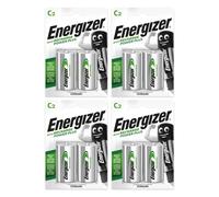 8x ENERGIZER Recharge Power Plus C Batterie Ricaricabili NiMH 2500mAh 1.2V