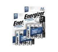 8x Energizer Ultimate Lithium Batterie Stilo AA LR6 1.5V a Lunga Durata
