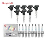 8x Era Bobina Accensione + 8x NGK Candela Laser Platinum per Porsche Cayenne 955