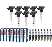 8x Esen Skv Bobina + 8x Bosch Candela per Audi A8 4D2 4D8 4.2 Quattro
