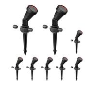 8x faretti da giardino con picchetto a terra PIRK per esterni IP44 nero 1x GU10