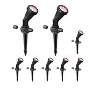 8x faretti da giardino con picchetto a terra PIRK per esterni IP44 nero 1x GU10