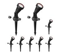 8x faretti da giardino con picchetto a terra PIRK per esterni IP44 nero 1x GU10