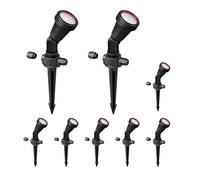 8x faretti da giardino con picchetto a terra PIRK per esterni IP44 nero 1x GU10