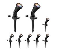 8x faretti da giardino con picchetto a terra PIRK per esterni IP44 nero 1x GU10