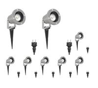 8x faretto da giardino DUK per esterni IP65 spina grigia 1x GU10 max. 15W
