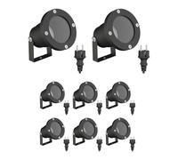 8x faretto da giardino DUK per esterni IP65 spina nera 1x GU10 max. 15W