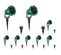 8x faretto da giardino DUK per esterni IP65 spina verde 1x GU10 max. 15W