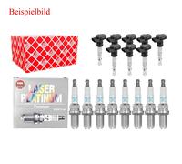 8x FEBI BILSTEIN Bobina + 8x NGK Candela Laser Platinum per Mercedes-Benz
