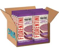 8X Fiorentini Gallette di Riso Ricoperte Gusto Yogurt e Mirtillo, Snack Dolce Croccante Senza Glutine, Ideale per Merenda e Pausa 100g
