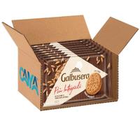 8X Galbusera Più Integrali Biscotti Frollini Integrali, 6 Monoporzioni da 55g, con Farine 100% Integrali, 11% di Fibre, Biscotti per Colazione e Merenda 330g