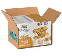 8X Gentilini Osvego al Miele con Grani Antichi, Biscotti con Frumento Italiano, Miele Italiano e Farina Tipo 1 - Ideali per Colazione, Tè e Pausa Dolce 500g
