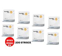8X GlucoMen Areo Sensor A.Menarini 200 Strisce diabete test glucosio 06-2026
