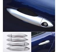 8x Guarnizione Maniglia Porta Laterale Esterna ABS Argento per Alfa Romeo Giu...