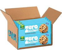 8X Gullon Choco Chips Zero Zuccheri, Golosi Biscotti con Gocce di Cioccolato e Zero Zuccheri 150g