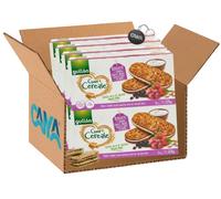 8X Gullon Cuor di Cereale Biscotti con Avena e Frutti Rossi con Ripieno di Crema allo Yogurt 220g [CAIYA® BOX da 8 Confezioni]