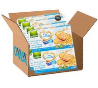 8X Gullon Cuor di Cereale Biscotti Integrali ai Cereali Ripieni di Crema Gusto Yogurt Senza Zuccheri Aggiunti 220g [CAIYA® BOX da 8 Confezioni]