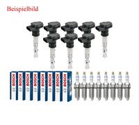 8x hitachi Bobina + 8x Bosch Candela Doppio Platino per Porsche Cayenne 955