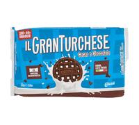 8X Il Granturchese Cioccolato, Biscotti Frollini al Cacao con Gocce di Cioccolato in Confezioni Salvafreschezza per Colussi 340g