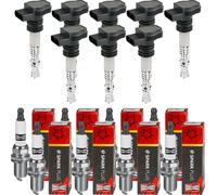 8x Kamoka Bobina + Champion Candela per BMW 3er Cabriolet E46 320 Ci Rover