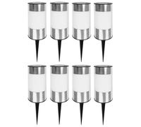8x Lampade Solari Set Con Chiodi IP44 LED Solare Lampada da Giardino Lampada