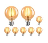 8x lampadina LED E27 G95 bianco extra caldo (2500 K) 7,3 W 818lm Dimmer a 3 fasi