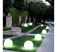 8x LED Lampada Solare a Sfera da Giardino Weg Esterno Zona Cortile Plug IN Luci