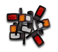 8X LED OUTLINE SIDE REAR FRONT MARKER LIGHTS PER CAMION IVECO DAF SCANIA 12V 24V