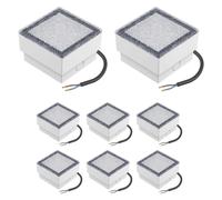 8x LED pavimentazione pietra terra luce da incasso CUS per esterno IP67 angolare [EEK: F]