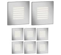 8x luce LED per scale/luce da incasso a parete FEX per griglia quadrata per