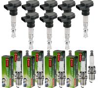 8x Magneti Marelli Bobina di Accensione + Denso Candela per Alpina B7 E65