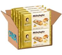 8X Matilde Vicenzi Millefoglie Snack con Crema Pasticcera, 5 Mini Snack di Pasta Sfoglia Ripieni e Incartati Singolarmente 125g