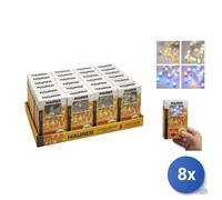 8x Maurer Luci Led Decorative Miste A Batteria Expo Pz.24 Con Pulsante Provami