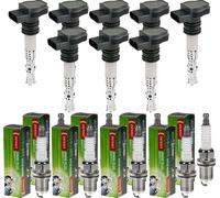 8x Maxgear Bobina Accensione + Denso Candela per Audi A4 Cabriolet 8H7 B6 8HE