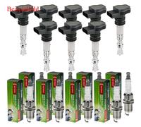 8x Maxgear Bobina Accensione + Denso Candela per Audi A6 Avant 4G5 C7 4GD S6