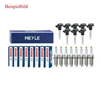 8x Meyle Bobina Accensione + 8x Bosch Candela Doppio Platino per Audi A4 Avant