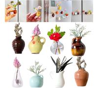 8x mini vaso magneti in frigorifero in resina piccoli ornamenti per