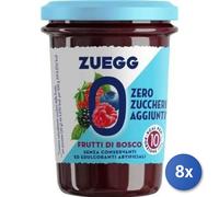 8x Multipack Confettura Zuegg Gr 220 Frutti Bosco Zero Zuccheri