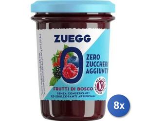 8x Multipack Confettura Zuegg Gr 220 Frutti Bosco Zero Zuccheri