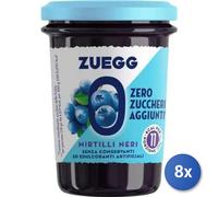 8x Multipack Confettura Zuegg Gr 220 Mirtillo Zero Zuccheri