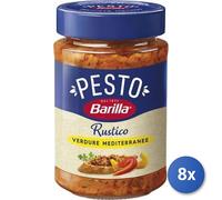 8x Multipack Pesto Barilla Rustico Gr 200 Mediterraneo