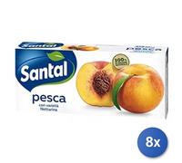 8x Multipack Santal Succo alla pesca in brik 3x200 ml