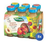 8x Multipack Valfrutta Succo Pesca Ml 125X6 Vetro