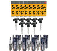 8x NGK Bobina + Beru Candela per BMW 5er E39 523i 520i 3er Cabriolet E36