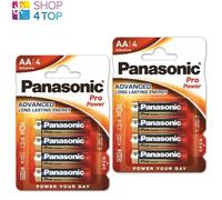 8x PANASONIC Pro Alimentazione Aa 1.5V Batterie Alcaline LR6 MN1500