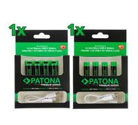 8x PATONA Premium USB-C Batterie AAA E AA Litio (2x 4 Pezzi Blister)