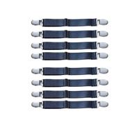 8x Pinze Per Lenzuola Bretelle Cinghie Di Fissaggio Cinghie - 2 Teste Nere