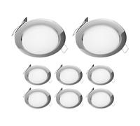 8x plafoniera da incasso ZOBE cromo lucido rotonda 107mm Ø 1x GX53 max. 25W [EEK: G]