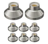 8x plafoniera/porta lampada ELEKTRA in porcellana argento lucido 1x E27 max.